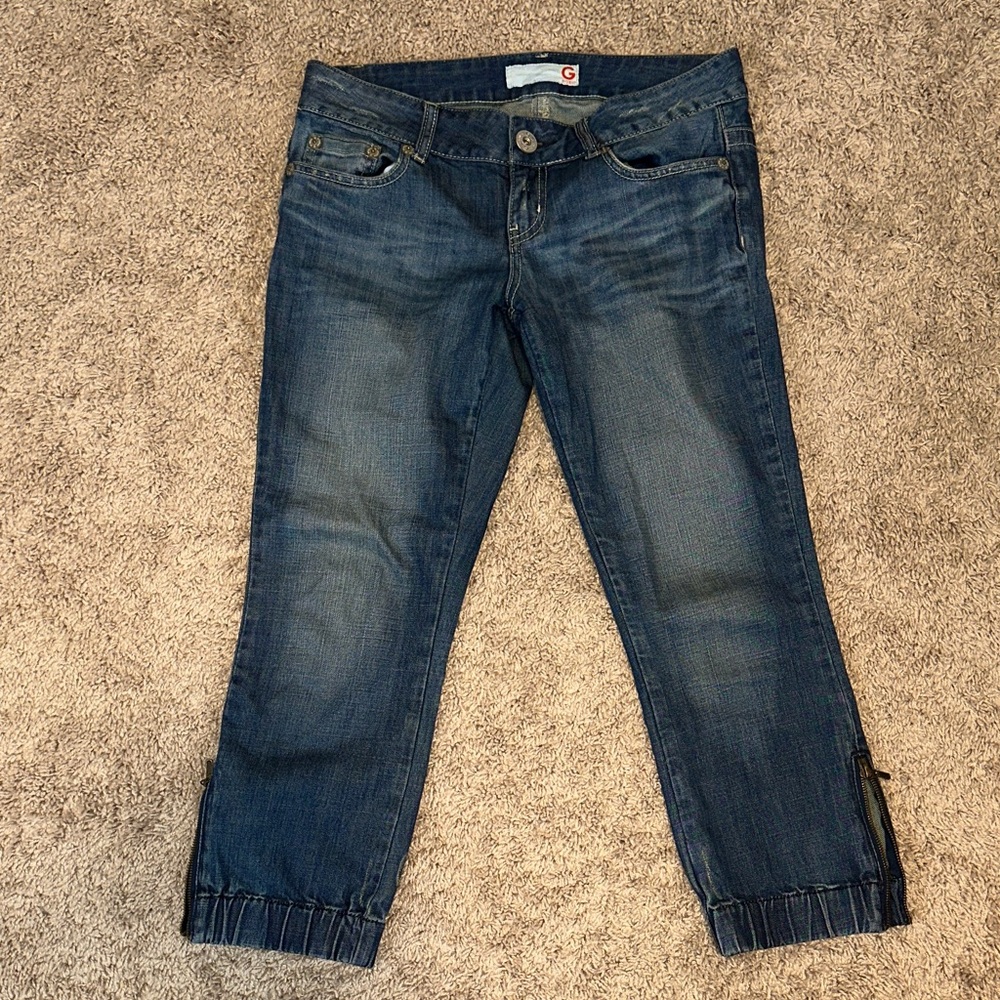 G by Guess Dark Blue Zip Ankle Jeans.Waist 28.